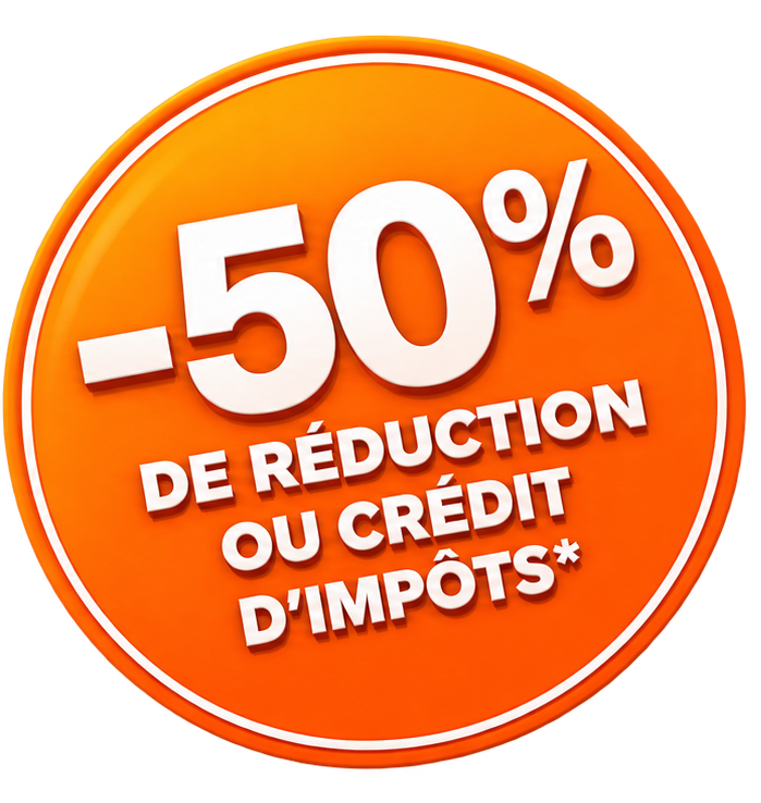 Jusqu’à 50 % de réduction ou crédit d’impôt